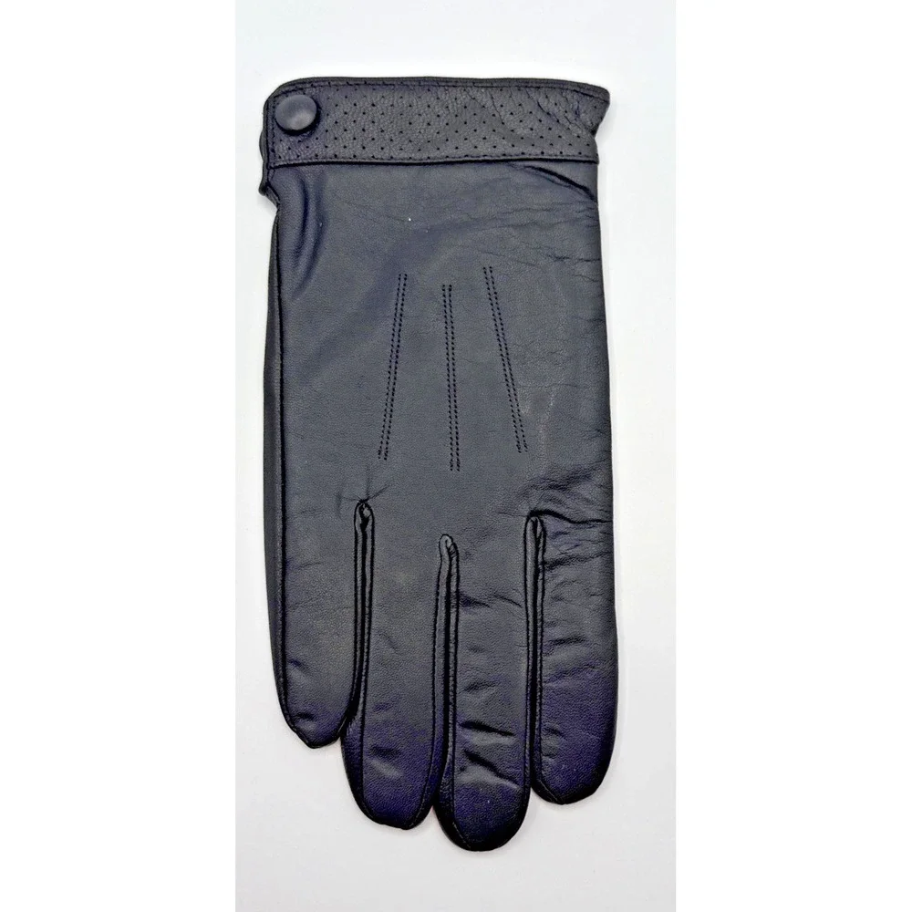 Dsane Women's XL Black Faux Leather Touchscreen Winter Driving Gloves‎ NWT